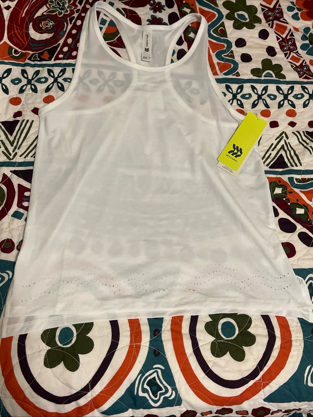 all in motion White Racerback Tank Top
